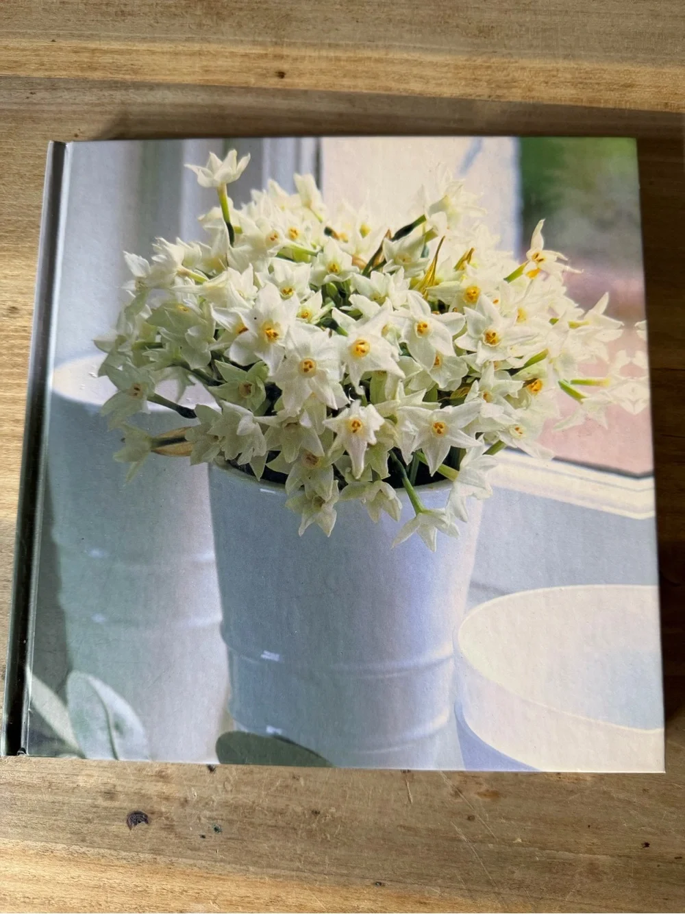 White Floral Narcissus Notebook Hardcover Journal - White